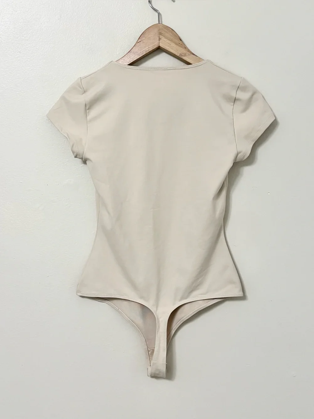 Free People Intimately Square Eyes Stretch Bodysuit Nude Neutral Size S